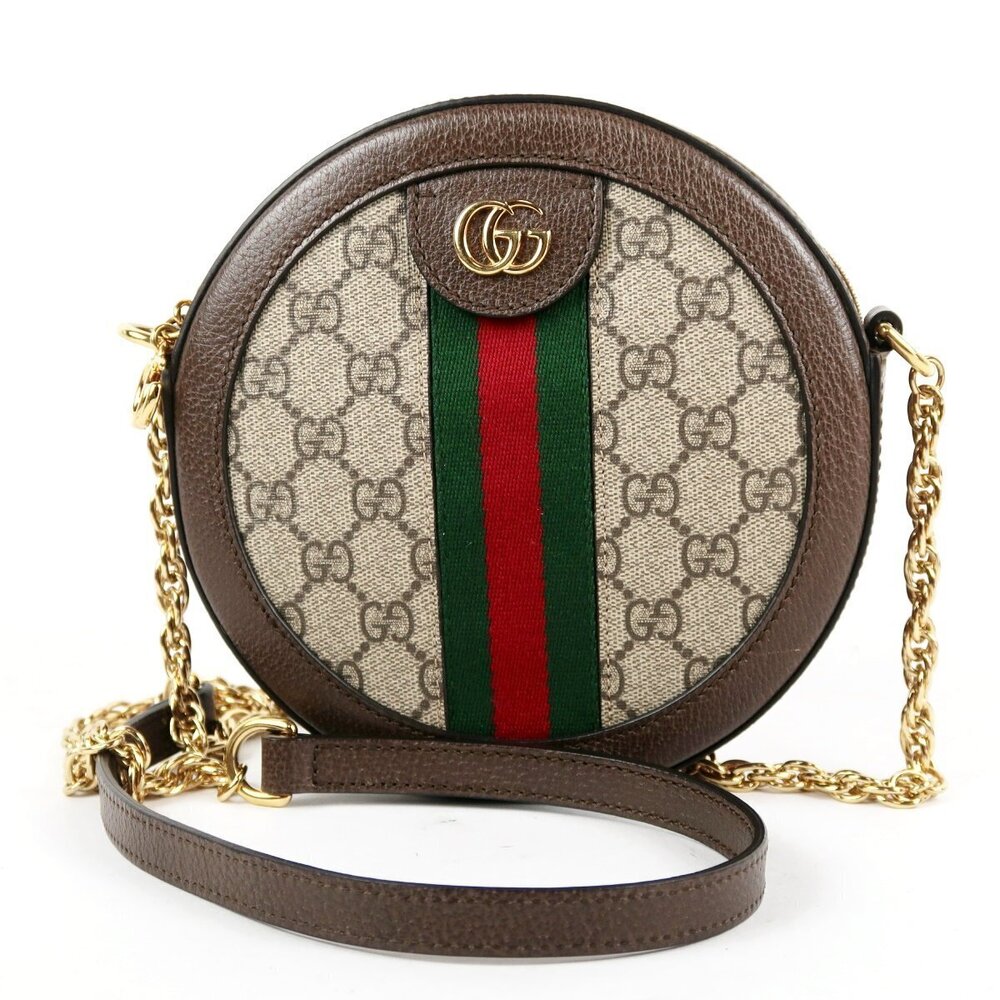GUCCI Supreme GG Marmont Sherry Ophidia Shoulder Bag Round